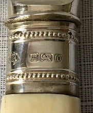 Edward VII fitted case of silver ferruled & ivory handled dessert knives & forks for twelve. Sheffield 1906/07 John Round & Son Ltd.