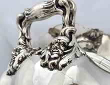 Victorian Pair of Silver Plated Mask Head Sauce Tureens. Birmingham, G.R. Collis & Co., circa 1860.