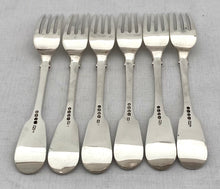 William IV Set of Six Silver Table Forks. London 1831 William Chawner II. 15.2 troy ounces.