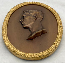 Edward Prince of Wales, later Edward VIII, Bronze Relief Plaque.