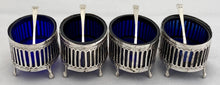 Four Early 19th Century French Silver Salts & Shovels.