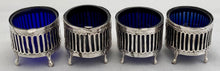 Four Early 19th Century French Silver Salts & Shovels.