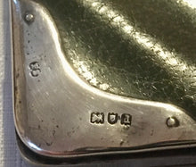 Late Victorian silver mounted leather card case and wallet. London 1899 Franz Schiebner.