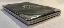 Late Victorian silver mounted leather card case and wallet. London 1899 Franz Schiebner.