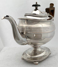 George III Old Sheffied Plate Pedestal Teapot, circa 1810.