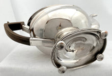 George III Old Sheffied Plate Pedestal Teapot, circa 1810.