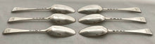 Georgian, George II, Six Silver Hanoverian Pattern Tablespoons. London 1742 Ebenezer Coker. 12 troy ounces.
