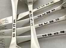 Georgian, George II, Six Silver Hanoverian Pattern Tablespoons. London 1742 Ebenezer Coker. 12 troy ounces.