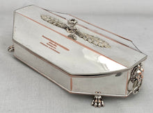 Early 20th Century, Silver Plate on Copper Presentation Inkstand for Stephen's Green Club, Dublin, circa 1912