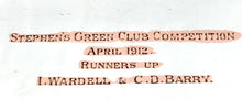 Early 20th Century, Silver Plate on Copper Presentation Inkstand for Stephen's Green Club, Dublin, circa 1912