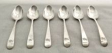 Georgian, George III, Six Scottish Silver Dessert Spoons. Edinburgh 1805 John Graham. 6 troy ounces.