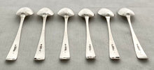 Georgian, George III, Six Scottish Silver Dessert Spoons. Edinburgh 1805 John Graham. 6 troy ounces.