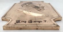 Large George V Gilt Brass Relief Memorial Plaque, Dated 1936.