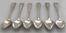Georgian, George III, Six Scottish Provincial Silver Dessert Spoons. James Orr of Greenock, 1804.  5.5 troy ounces.