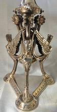 Art Deco Egyptian Revival Silver Plated & Etched Glass Centrepiece.