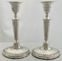 Edwardian Pair of Silver Candlesticks. London 1903 Charles & George Asprey.