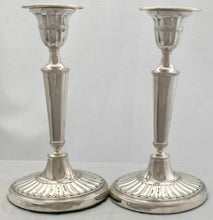 Edwardian Pair of Silver Candlesticks. London 1903 Charles & George Asprey.