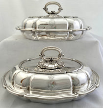 Harts Militia Regiment Pair of Silver Plated Entree Dishes. Elkington, Mason & Co. 1854.