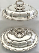 Harts Militia Regiment Pair of Silver Plated Entree Dishes. Elkington, Mason & Co. 1854.