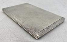 George VI Silver Cigarette Case. London 1945 Asprey & Co. Ltd. 6.8 troy ounces.