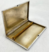 George VI Silver Cigarette Case. London 1945 Asprey & Co. Ltd. 6.8 troy ounces.