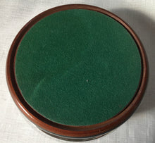 Asprey, Elizabeth II, silver wine coaster with turned wood base. Birmingham 1994 Asprey plc.