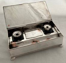 Early 20th Century Silver Plate on Copper Desk Box.
