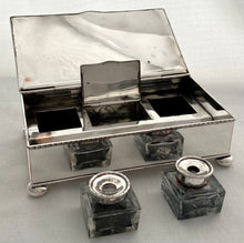 Early 20th Century Silver Plate on Copper Desk Box.