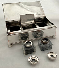 Early 20th Century Silver Plate on Copper Desk Box.