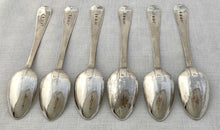 Six George III Provincial Silver Teaspoons. Newcastle 1809 Thomas Watson. 2.3 troy ounces.