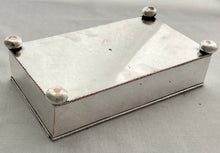 Early 20th Century Silver Plate on Copper Desk Box.