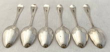 George III Six Silver Teaspoons. London 1810 George Wintle. 2.5 troy ounces.