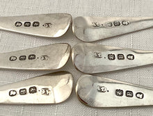 George III Six Silver Teaspoons. London 1810 George Wintle. 2.5 troy ounces.