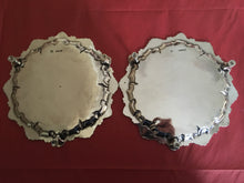 Early Victorian matching pair of silver salvers. London 1840 William Bateman & Daniel Ball. 23 troy ounces.