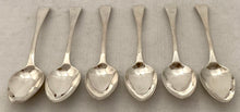 Georgian, George III, Six Silver Dessert Spoons. London 1812 Thomas Wilkes Barker. 6.6 troy ounces.