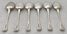 Georgian, George III, Six Silver Dessert Spoons. London 1812 Thomas Wilkes Barker. 6.6 troy ounces.