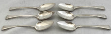 Georgian, George III, Six Silver Dessert Spoons. London 1812 Thomas Wilkes Barker. 6.6 troy ounces.