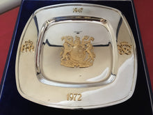 Asprey silver royal commemorative cased plate. London 1972 Asprey & Co Ltd. 23 troy ounces.