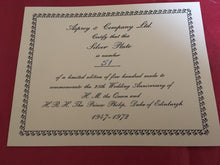 Asprey silver royal commemorative cased plate. London 1972 Asprey & Co Ltd. 23 troy ounces.