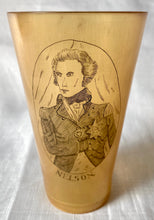 Early 19th Century Horn Beaker with Portrait of Admiral Lord Nelson.