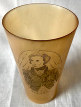 Early 19th Century Horn Beaker with Portrait of Admiral Lord Nelson.