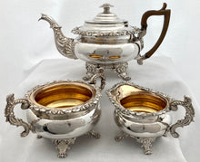 Late Georgian Old Sheffield Plate Tea Set Circa 1820 - 1835.