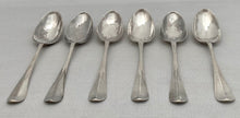 Georgian, George II, Six Hanoverian Pattern Silver Tablespoons. London 1738 John Gorham. 11 troy ounces.