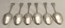 Georgian, George II, Six Hanoverian Pattern Silver Tablespoons. London 1738 John Gorham. 11 troy ounces.