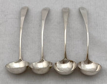 Georgian, George III, Four Scottish Silver Sauce Ladles. Edinburgh, Francis Howden (1783 - 1817). 2.8 troy ounces.
