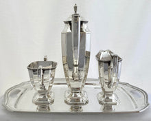 Art Deco Silver Plated Bachelor's Coffee Set. Pairpoint of Bedford, Massachusetts. Circa 1930.