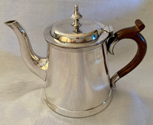Art Deco tapering silver plated teapot. E.H. Parkin & Co. Sheffield, circa 1930 - 1940.