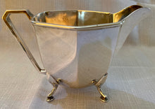Art Deco silver plated four piece tea set of hexagonal form. Lewis Rose & Co. of Sheffield circa 1935.