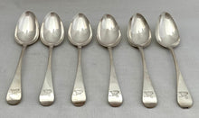 Georgian, George IV, Six Silver Tablespoons. York 1825 Barber, Cattle & North. 14.3 troy ounces.