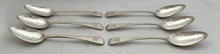 Georgian, George IV, Six Silver Tablespoons. York 1825 Barber, Cattle & North. 14.3 troy ounces.